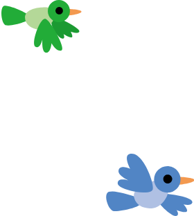 青い鳥と緑の鳥